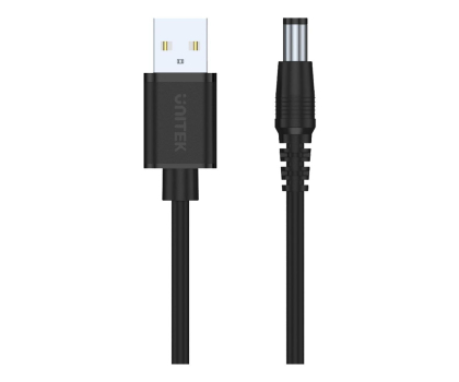 Kabel komputerowy UNITEK USB - Wtyk DC 5.5/2.5mm 5V Y-C4046BK